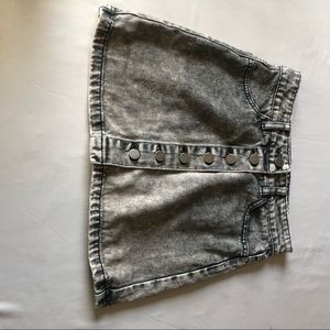 Grayish small button up skirt
